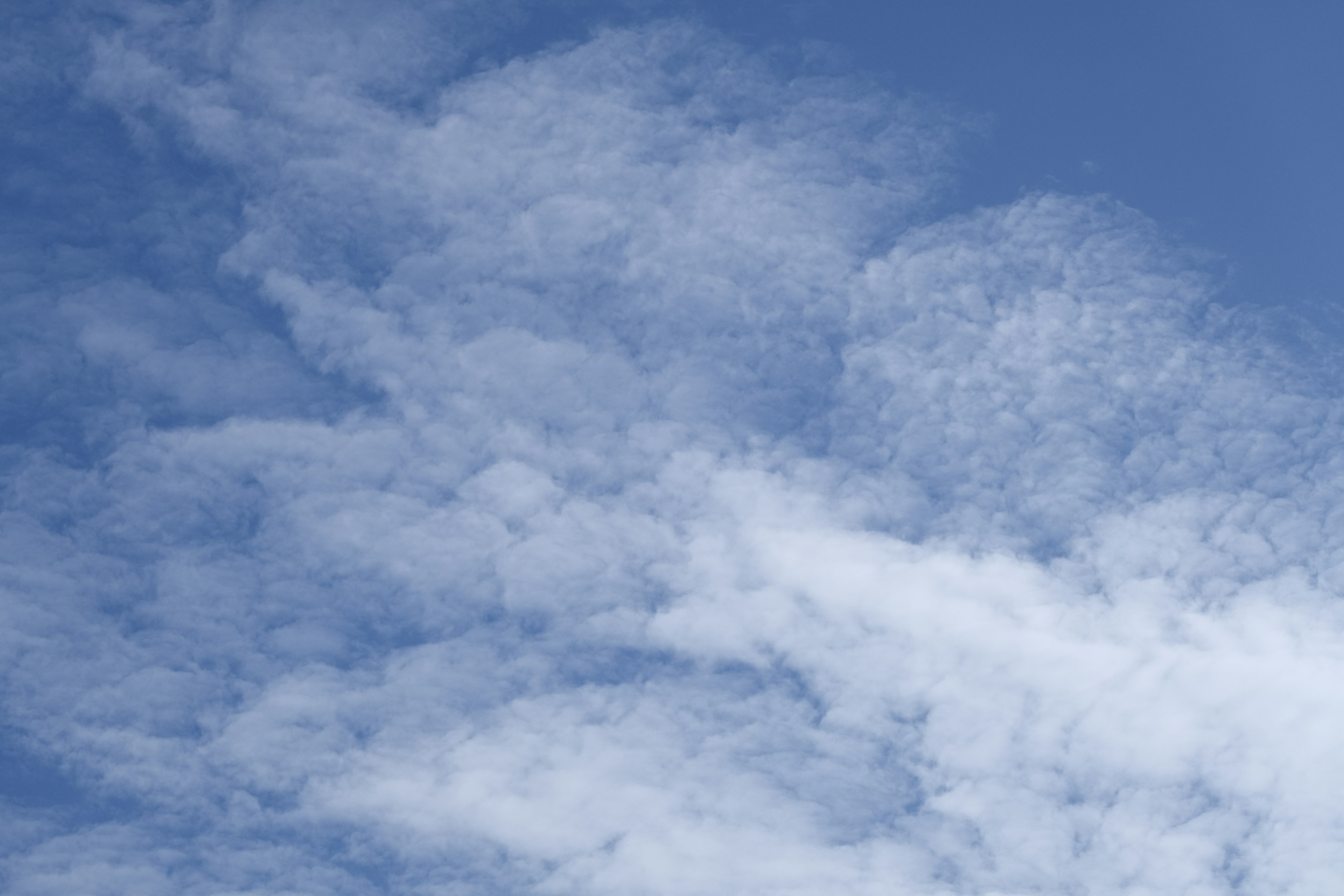 Nubes blancas dispersas en un cielo azul