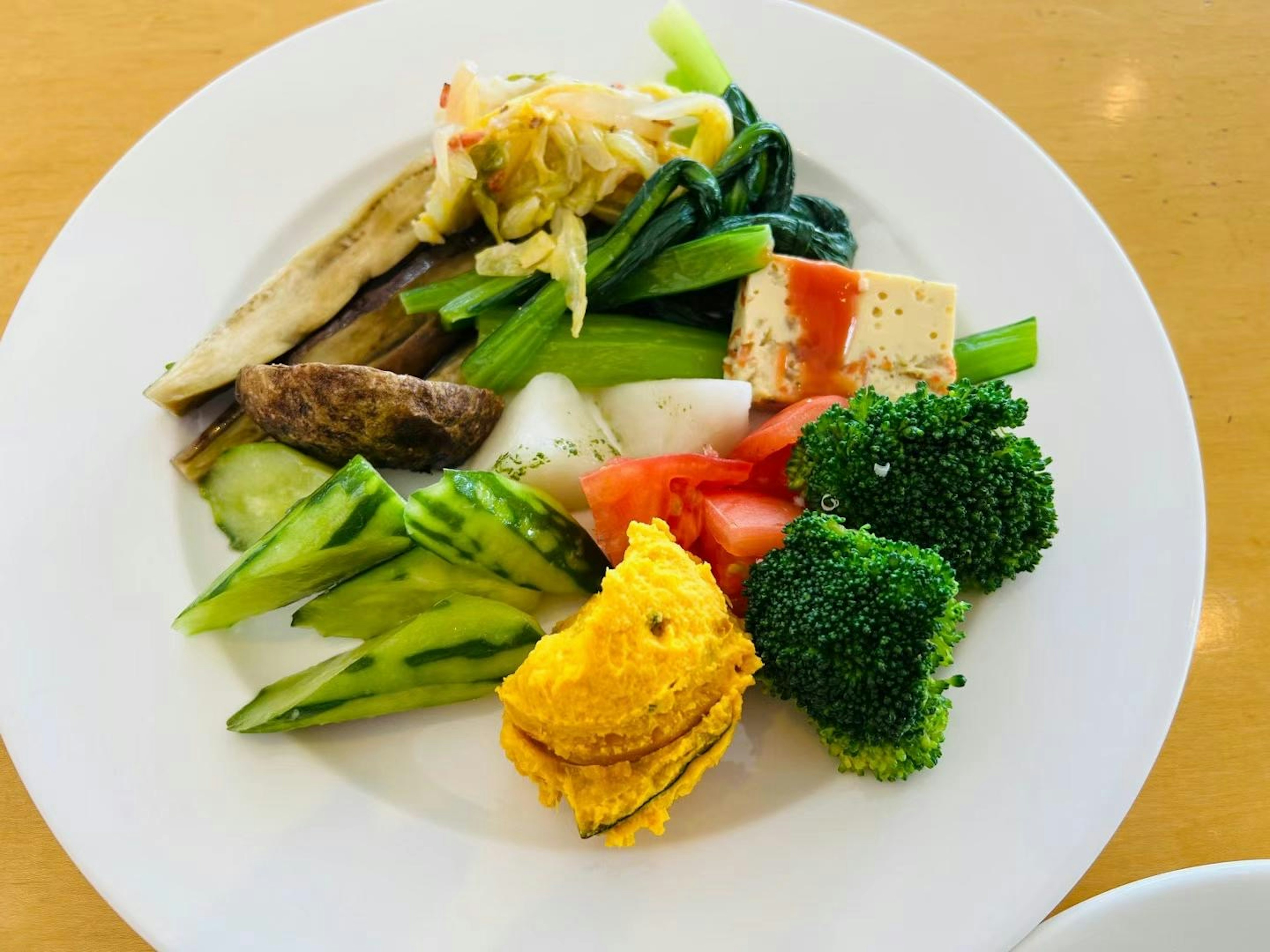 Colorful assortment of vegetables and tofu