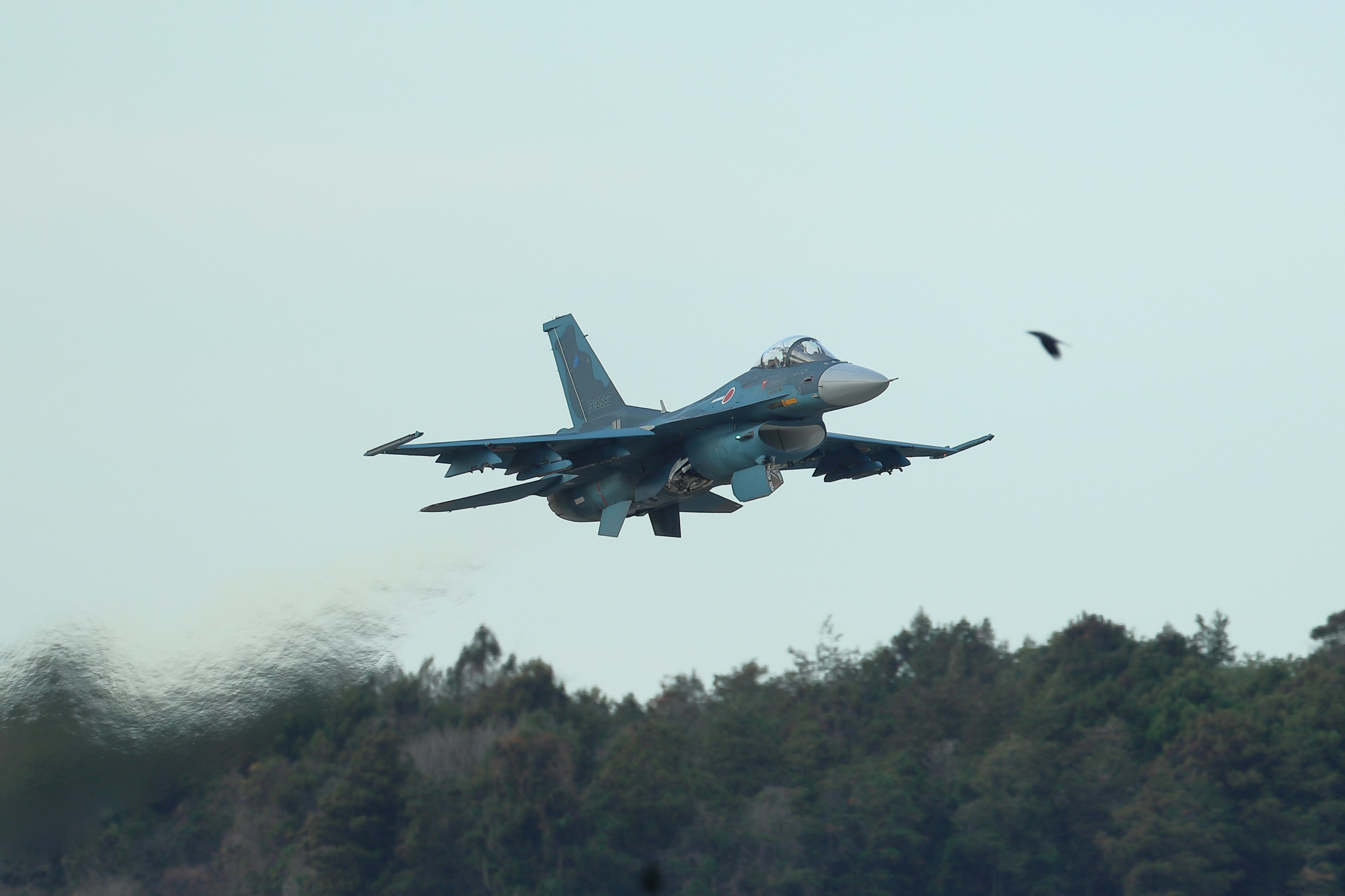 一架戰鬥機在天空飛行