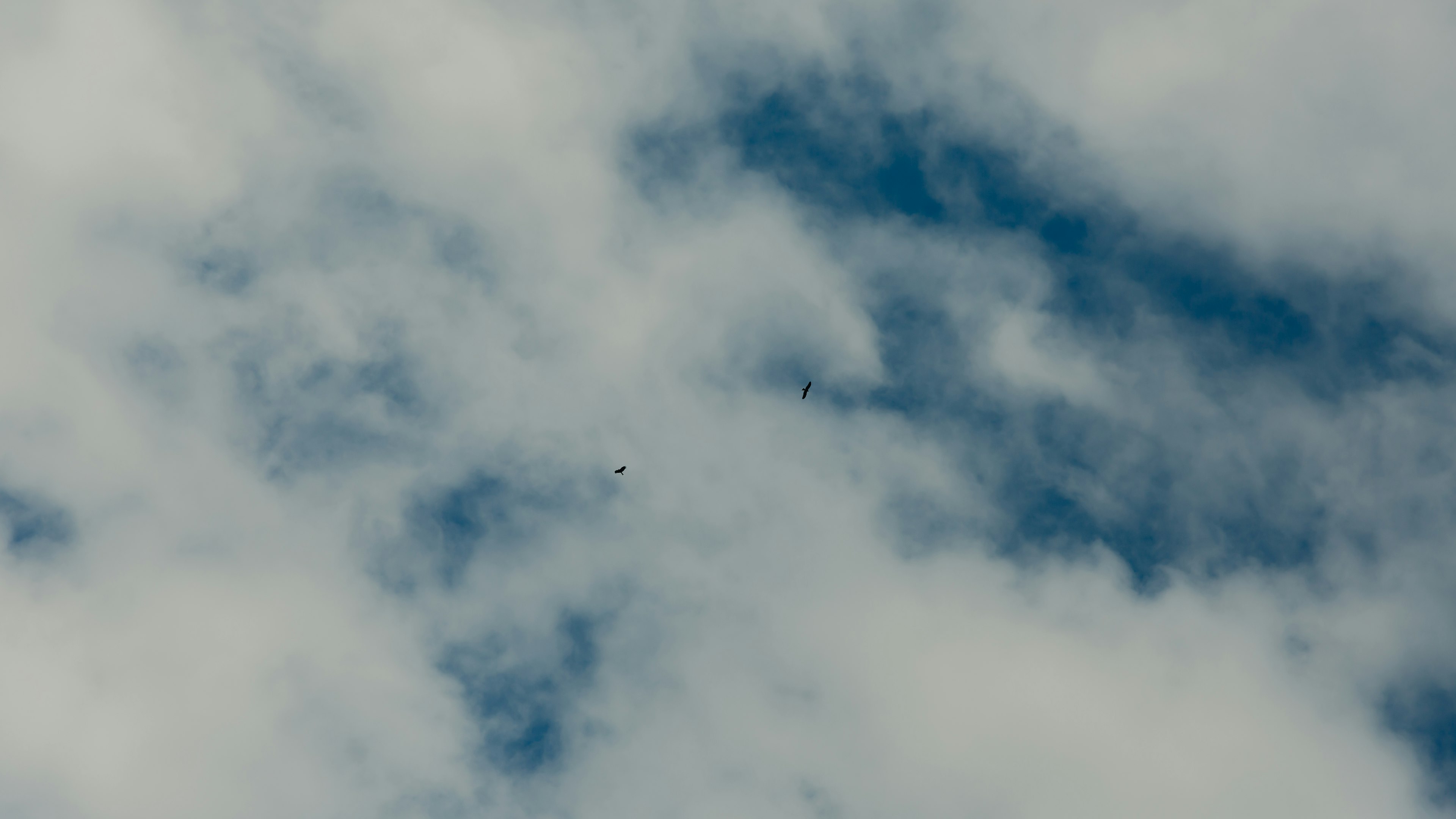 Pattern of white clouds against a blue sky