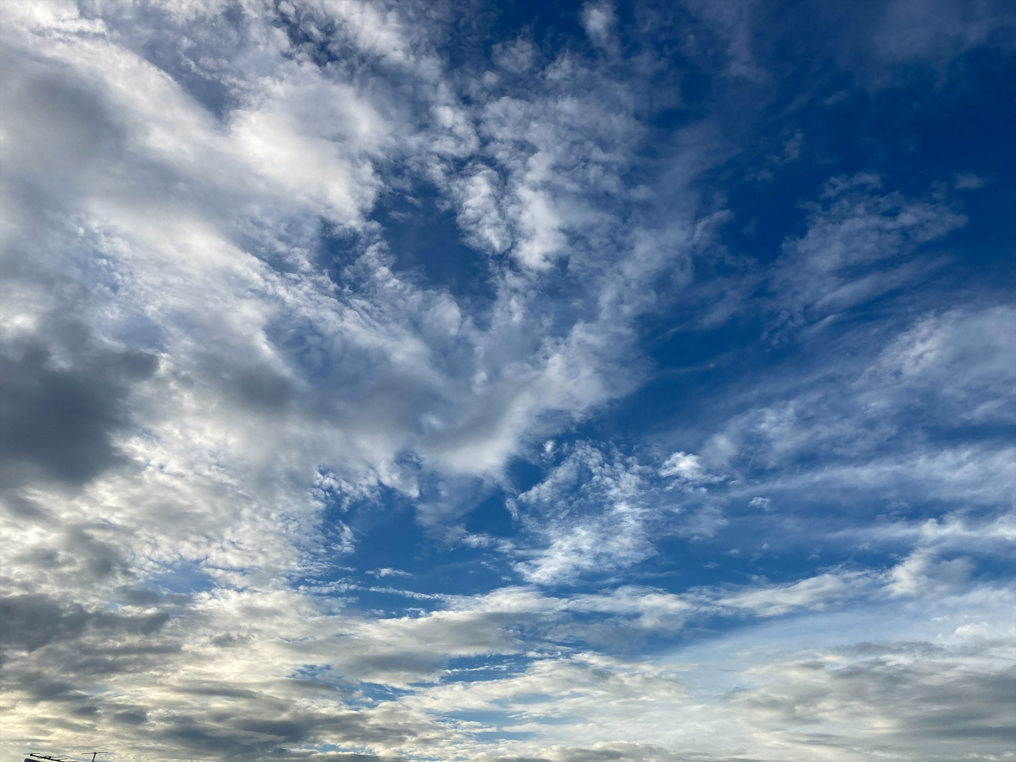 美麗的天空，藍天和白雲