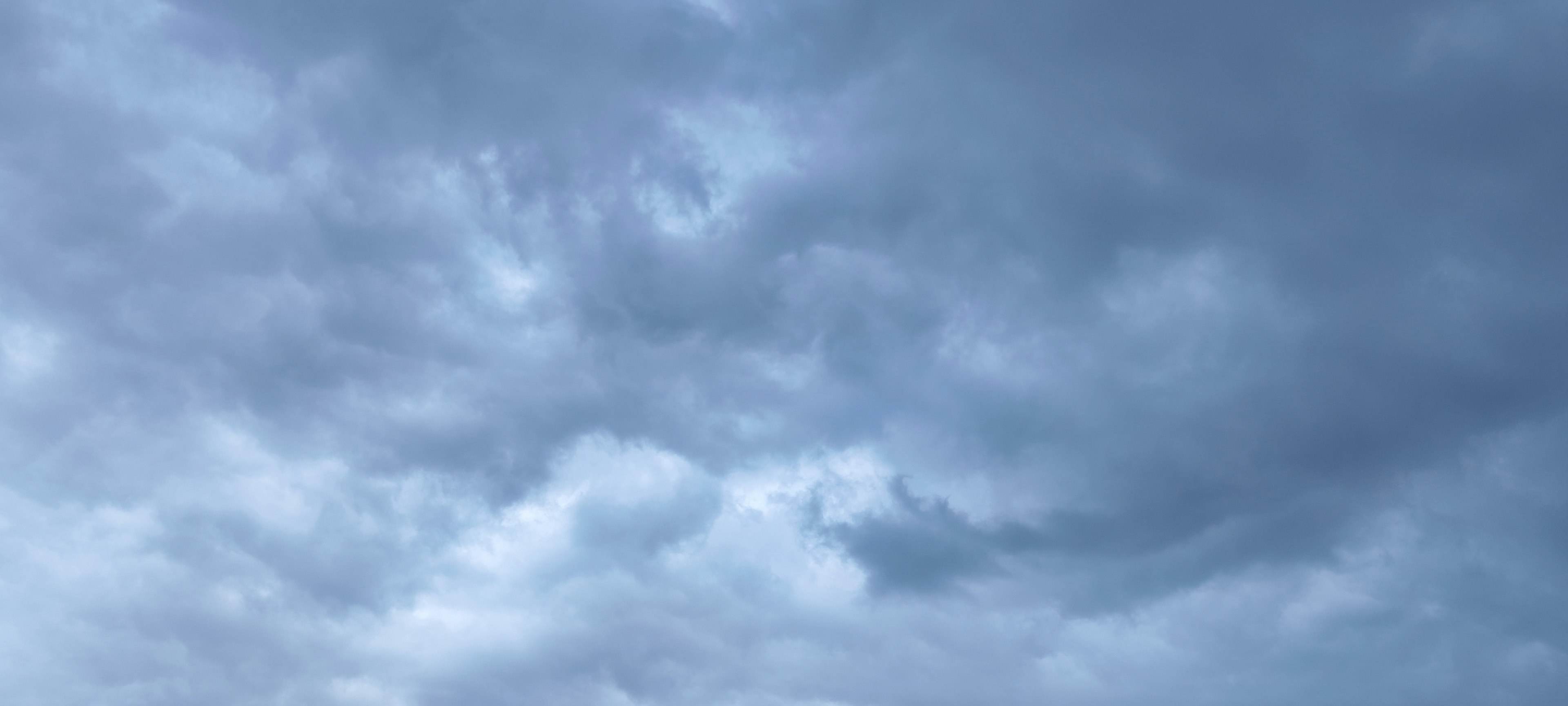 Sky filled with blue clouds