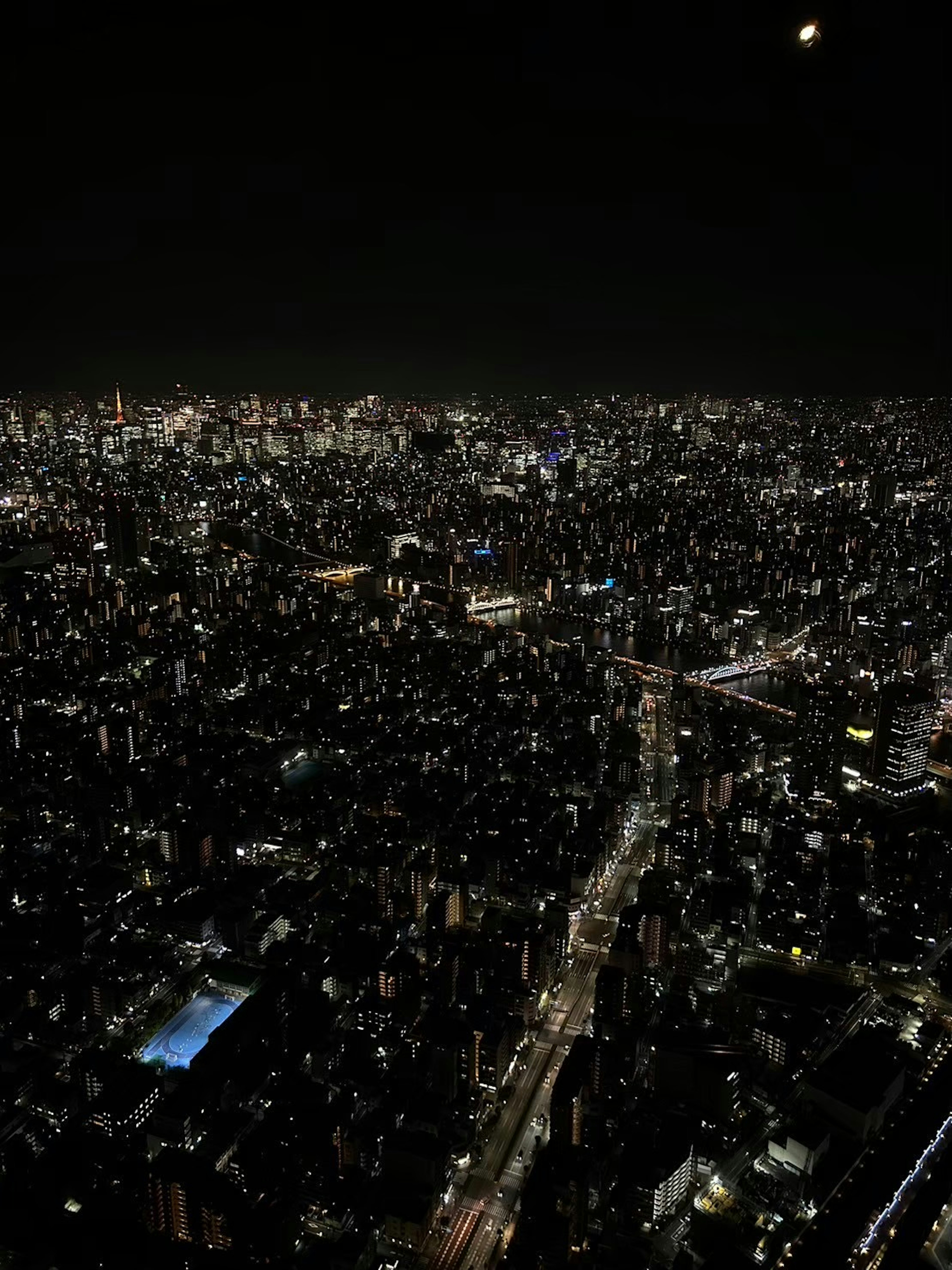 東京の夜景が広がる高層ビル群の眺め