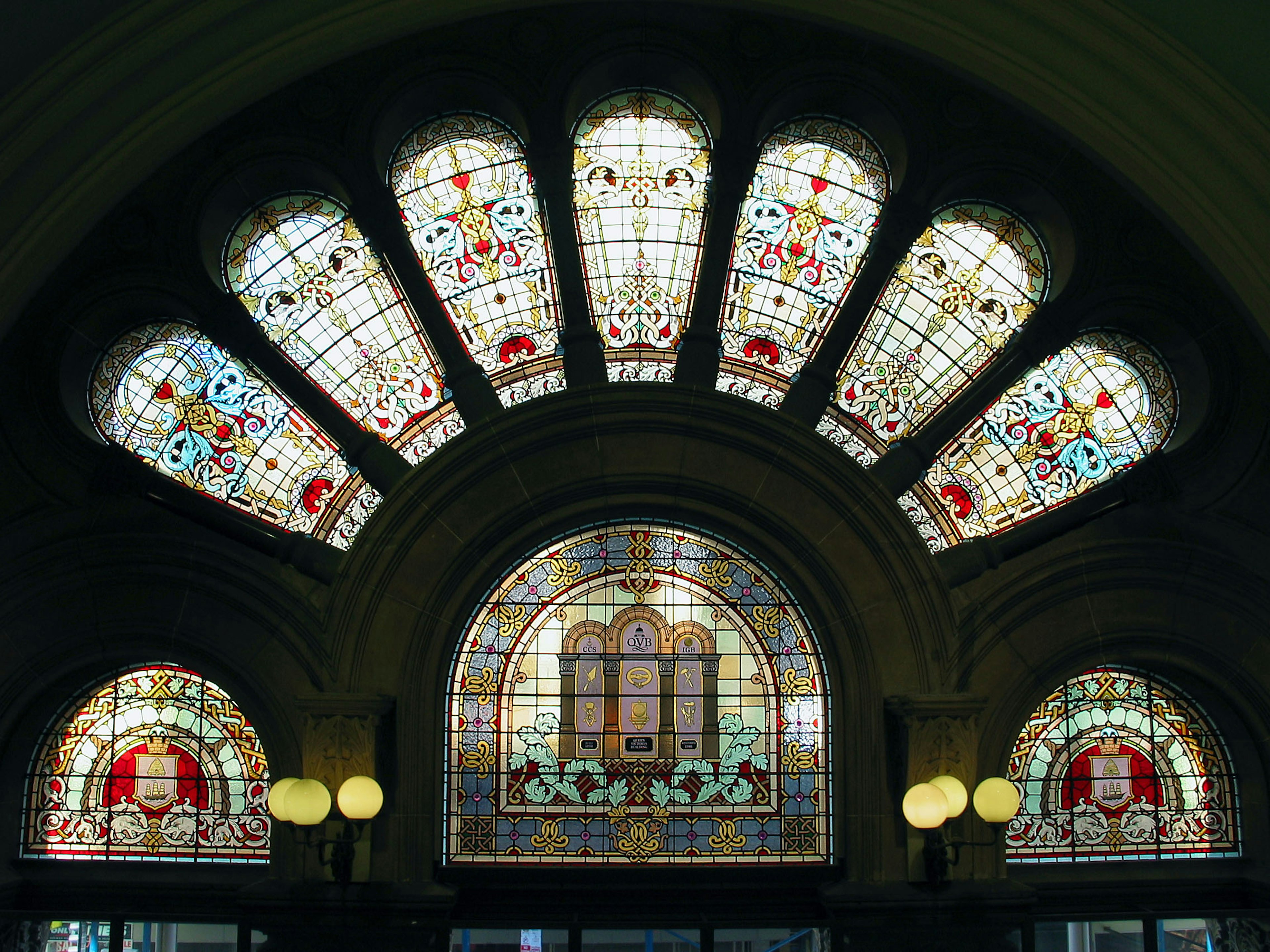 Arched design featuring beautiful stained glass windows