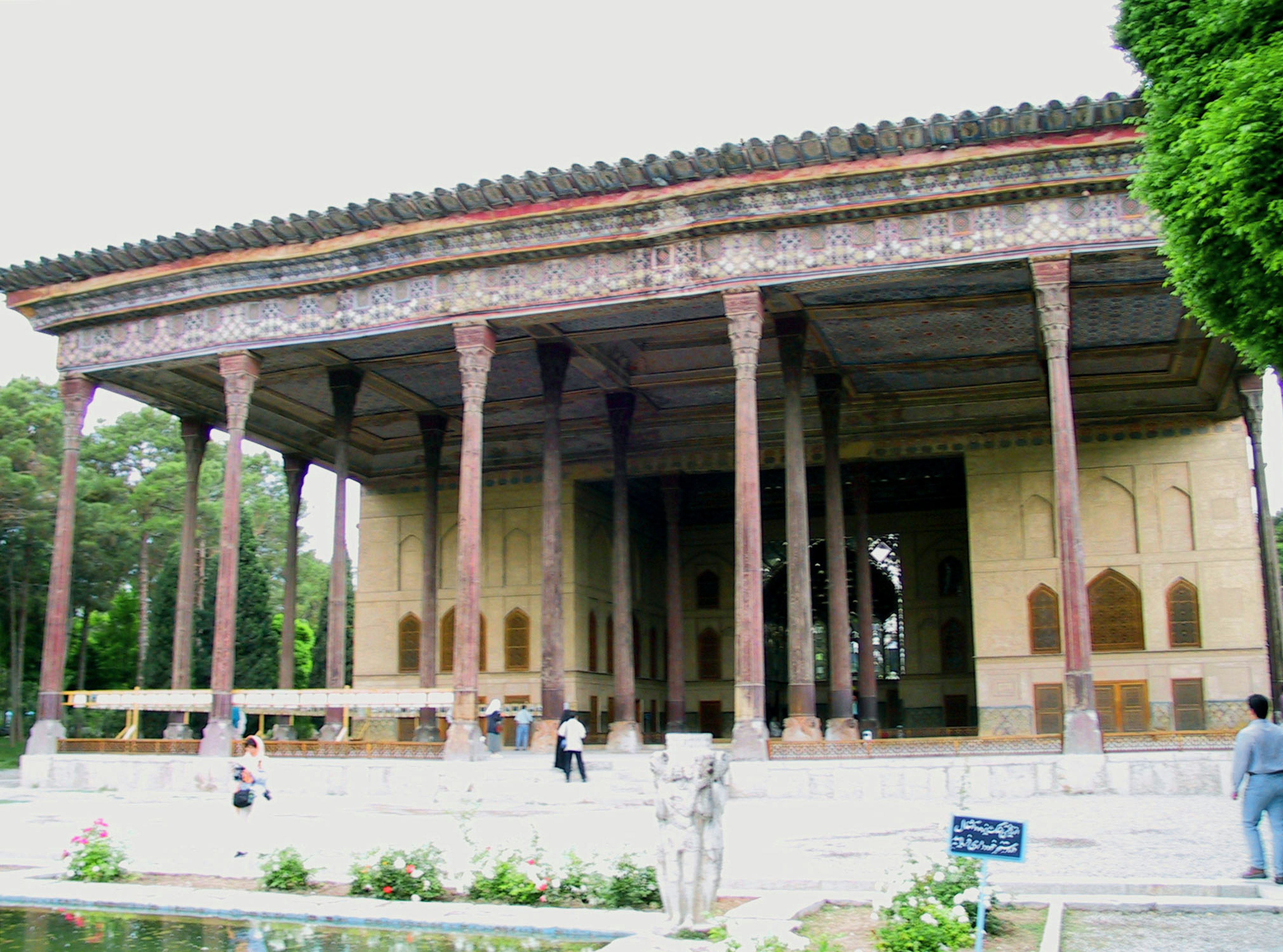 Historic building with large columns and intricate architecture