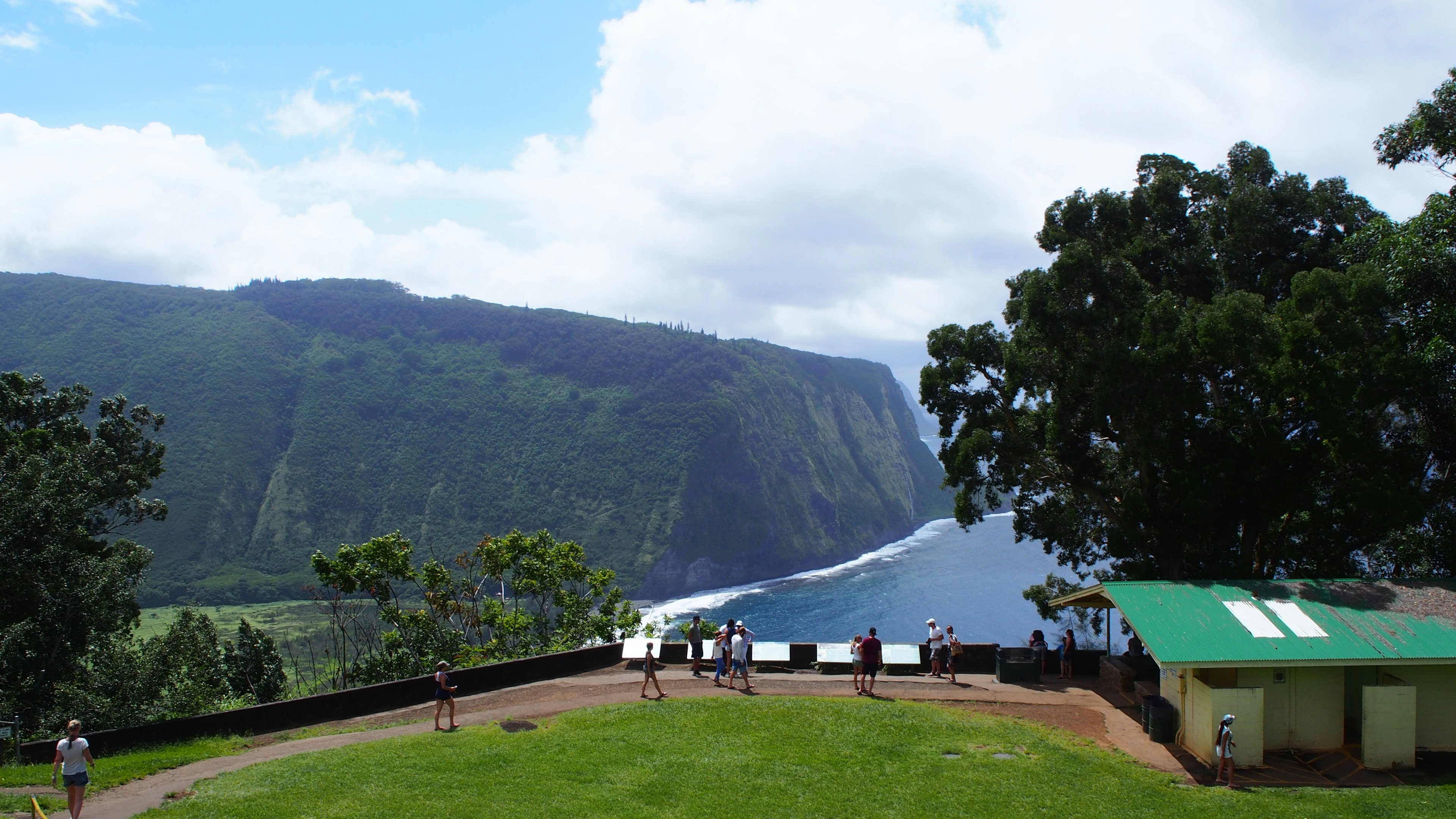 Vue panoramique des montagnes verdoyantes et de la côte à Hawaii