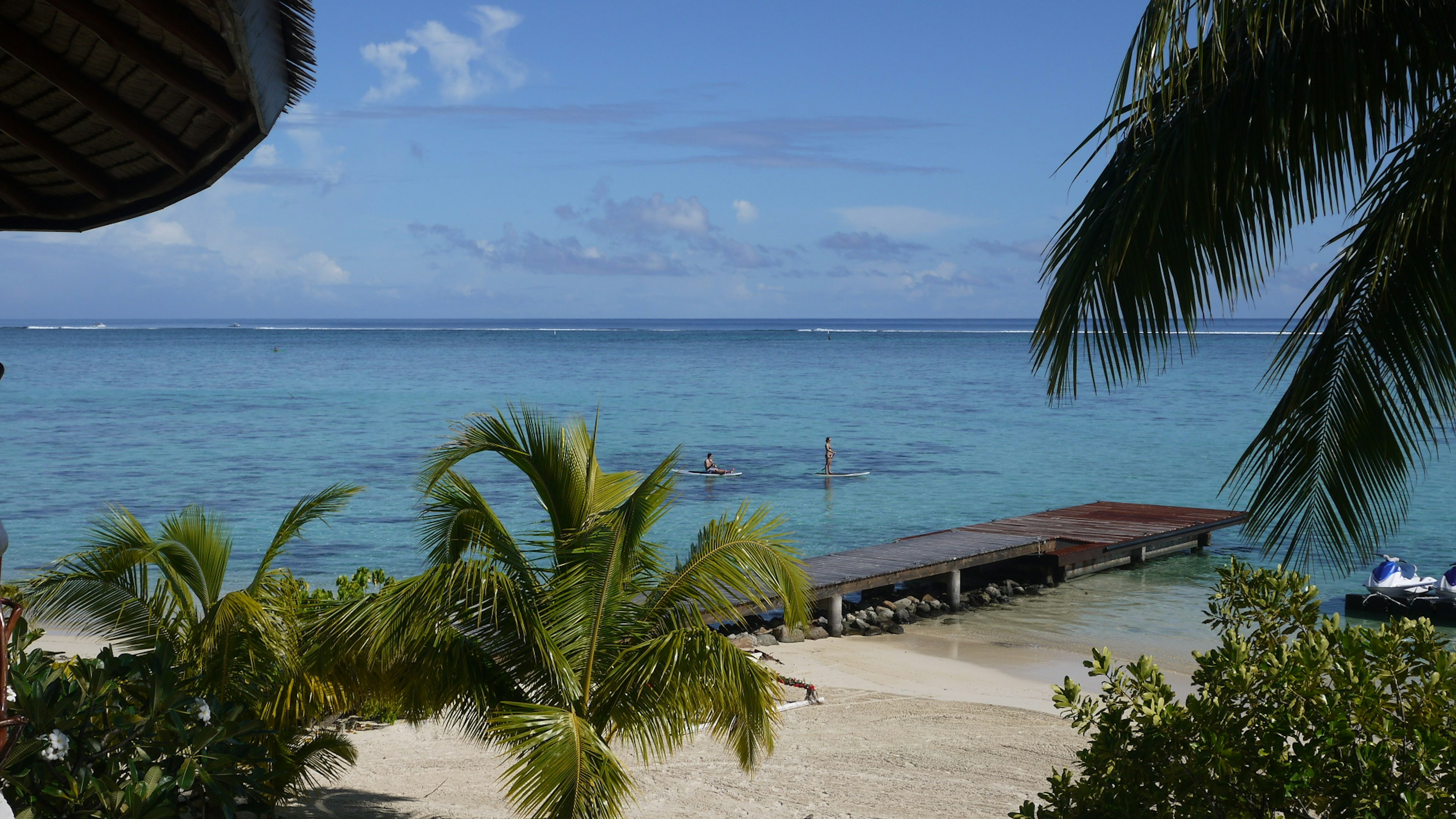 Scenic beach view featuring blue ocean and white sandy shore