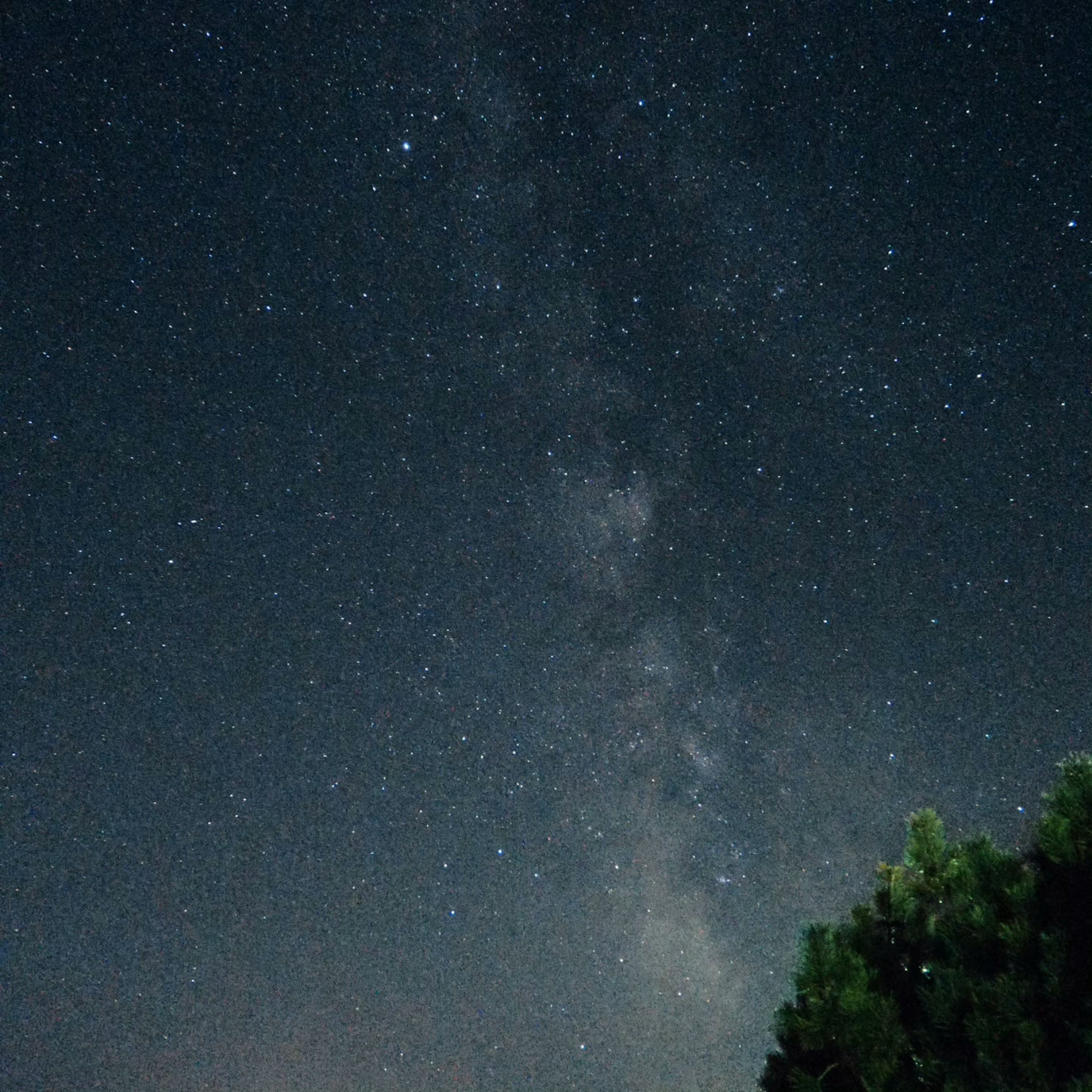 夜空中有星星和银河