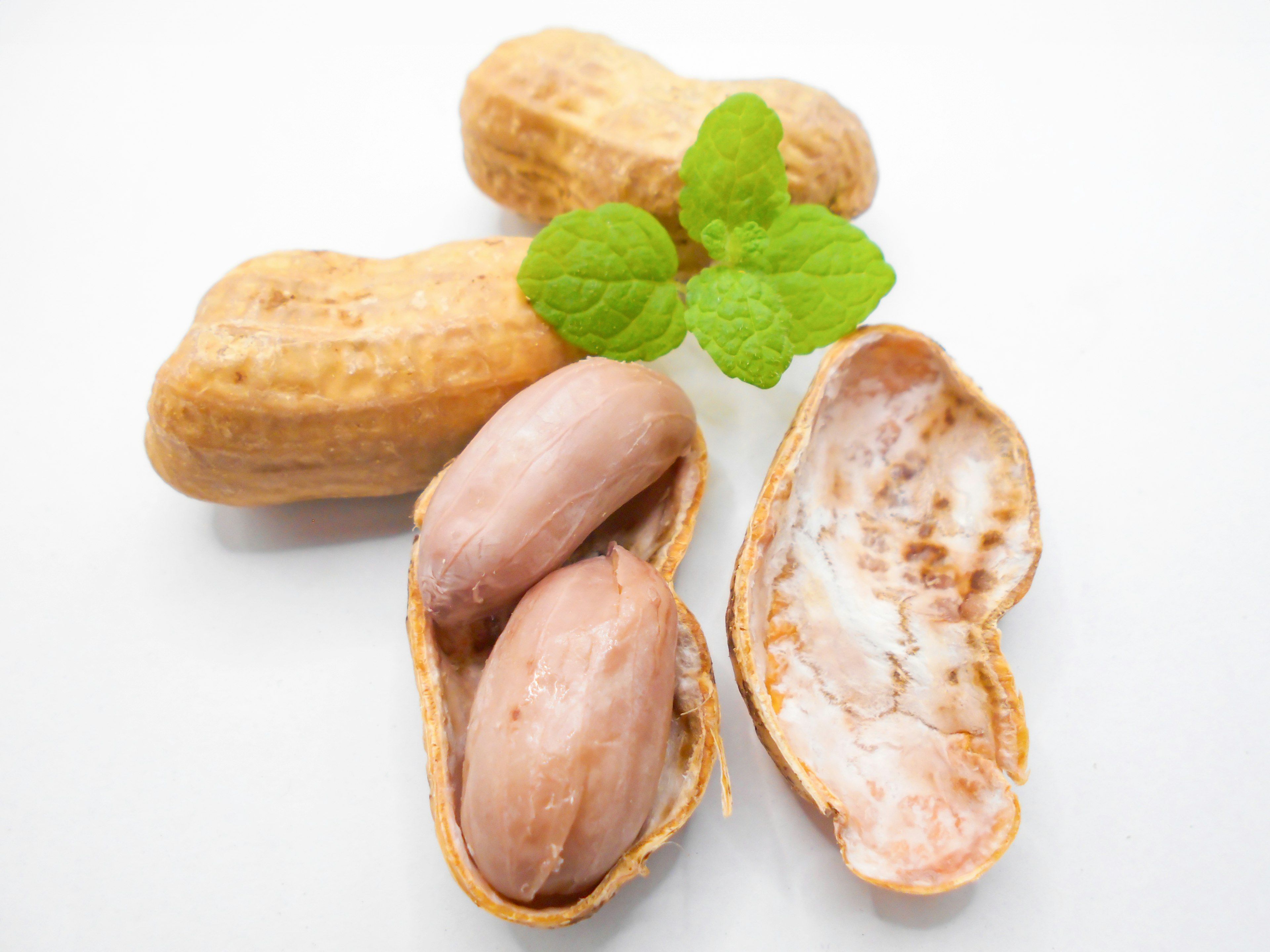 Image of peanuts and mint leaves