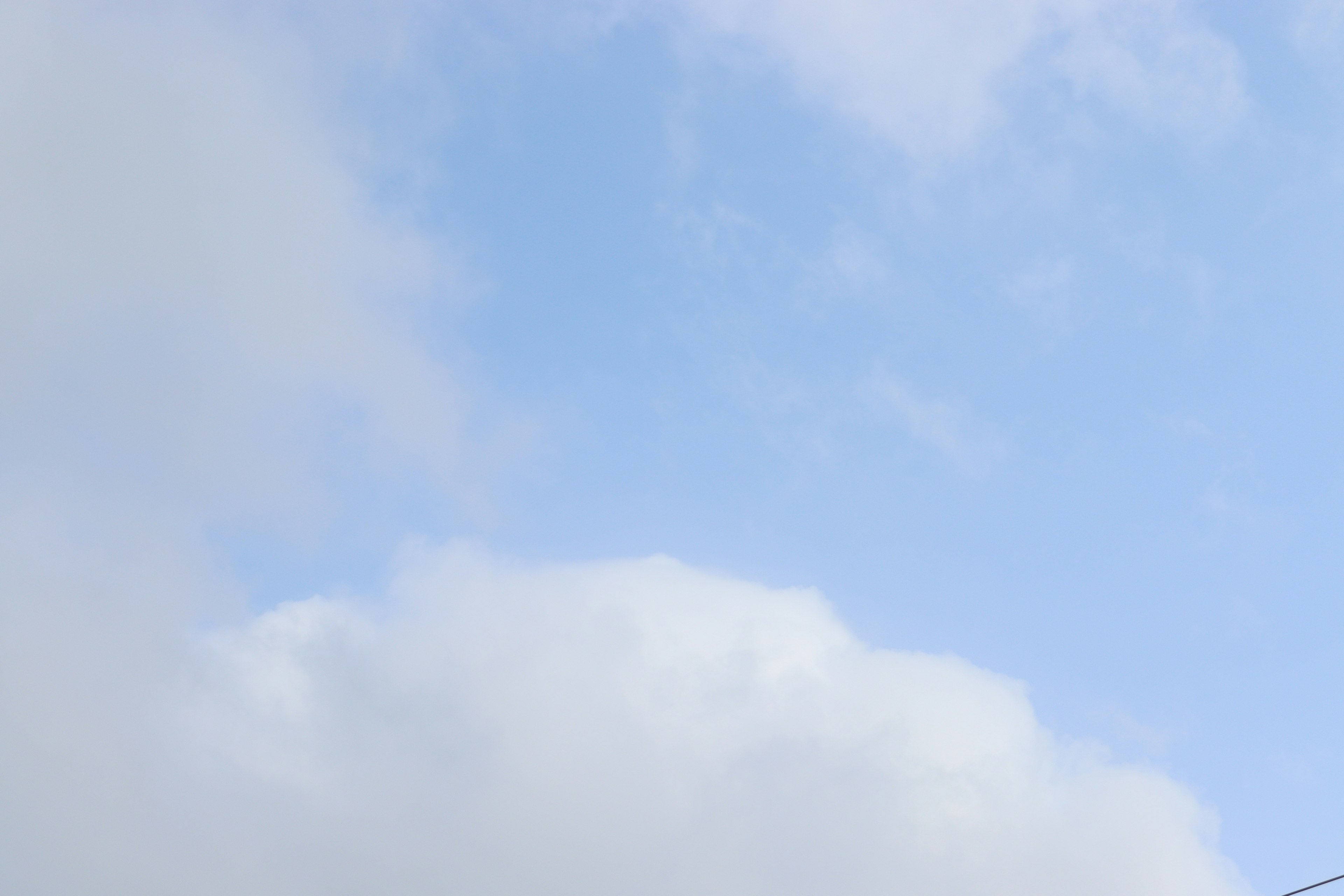 Contrast of blue sky and white clouds