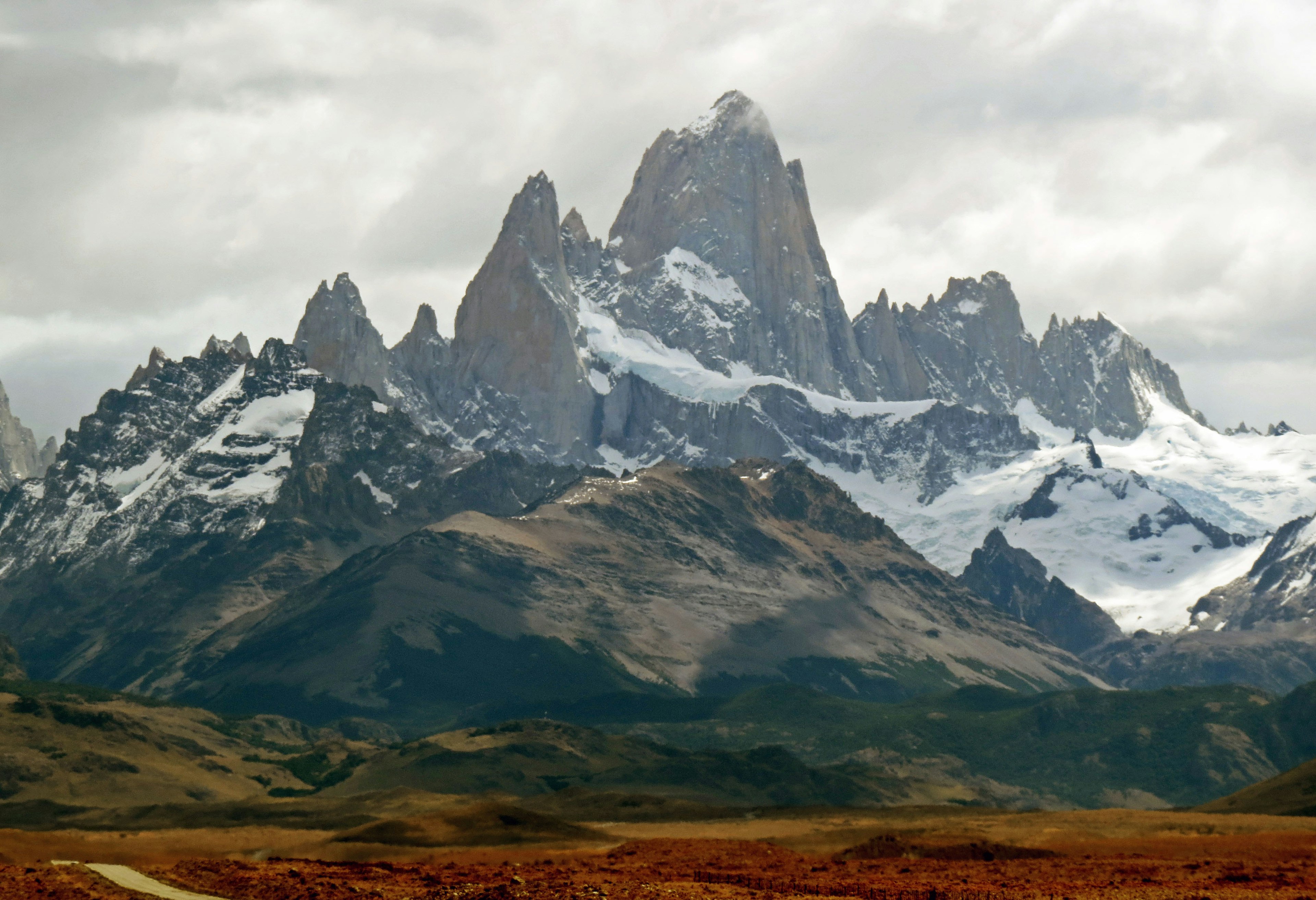 Majestic mountains with snow-covered peaks