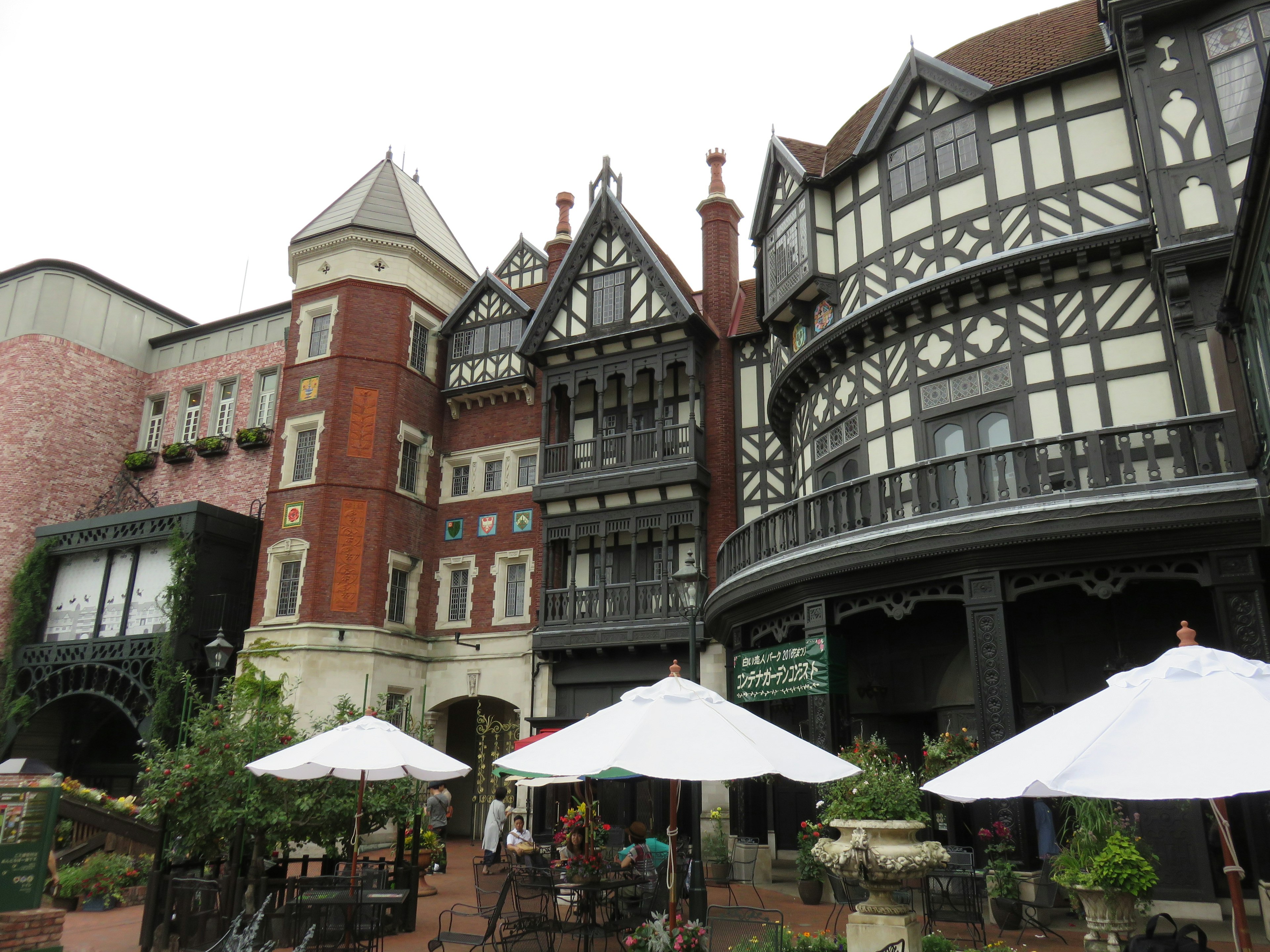 Area featuring beautiful building exteriors and medieval architectural style