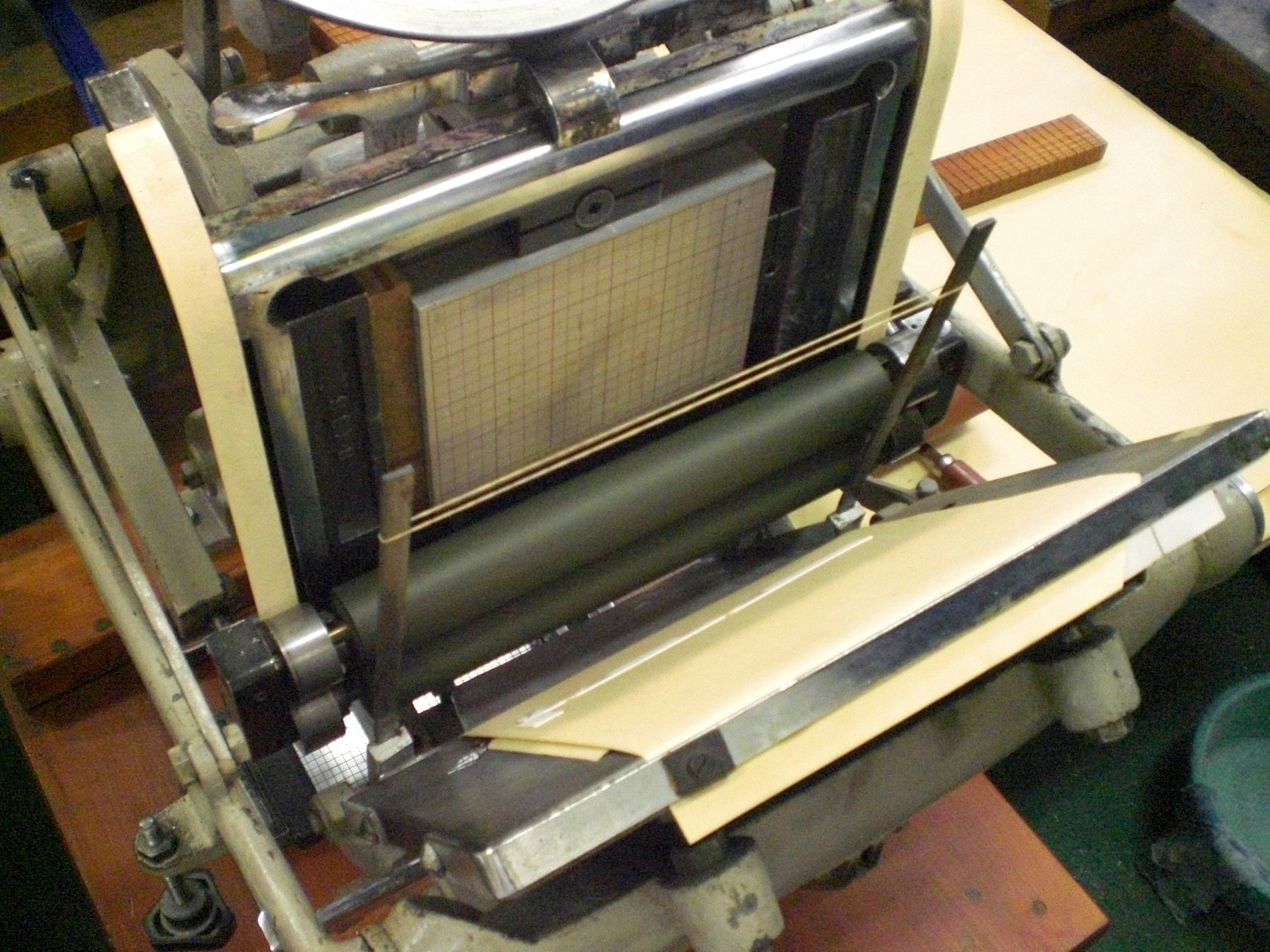 Image showing the internal structure of an old printing press