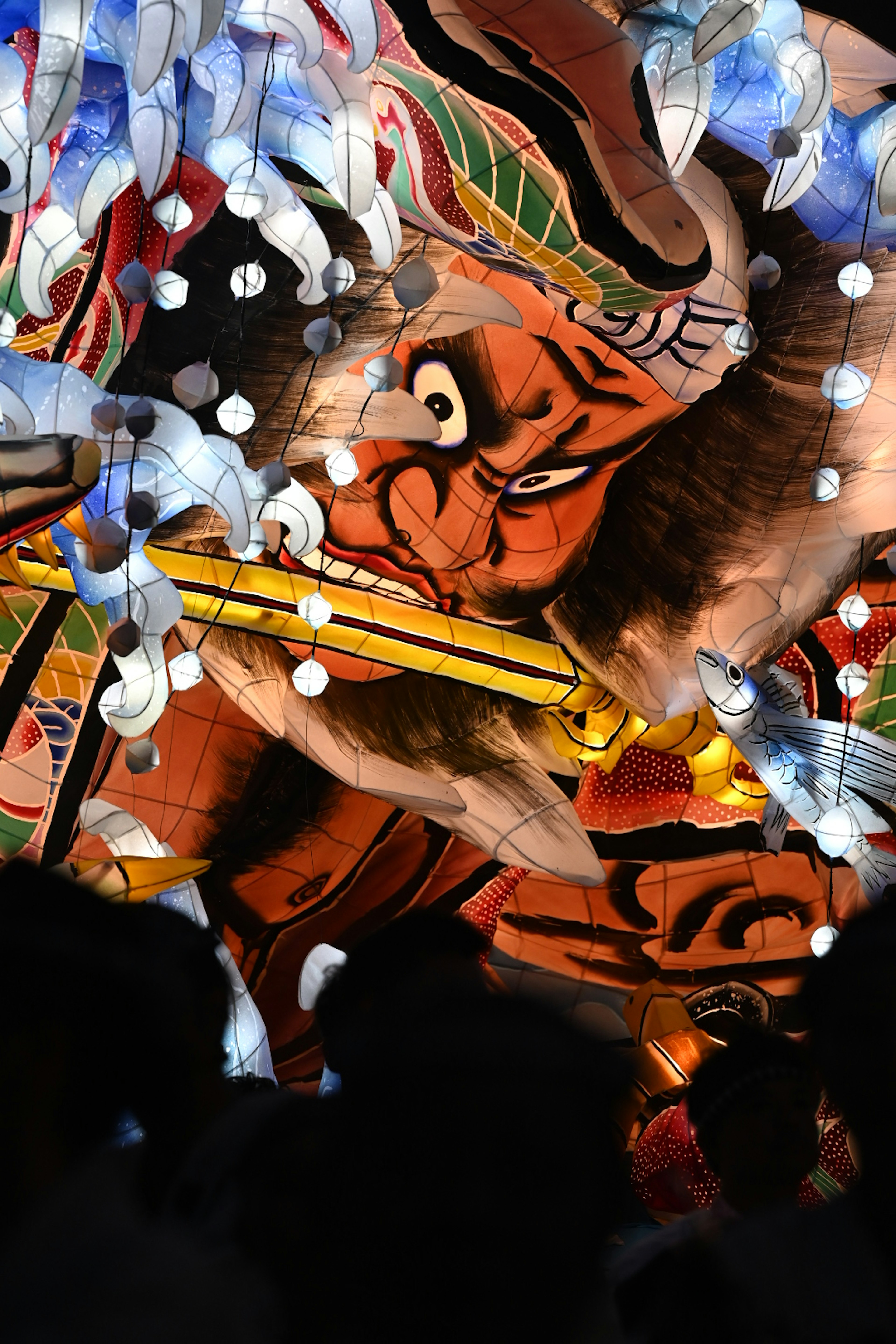 Impressive scene of festival tiger stage decoration with light effects