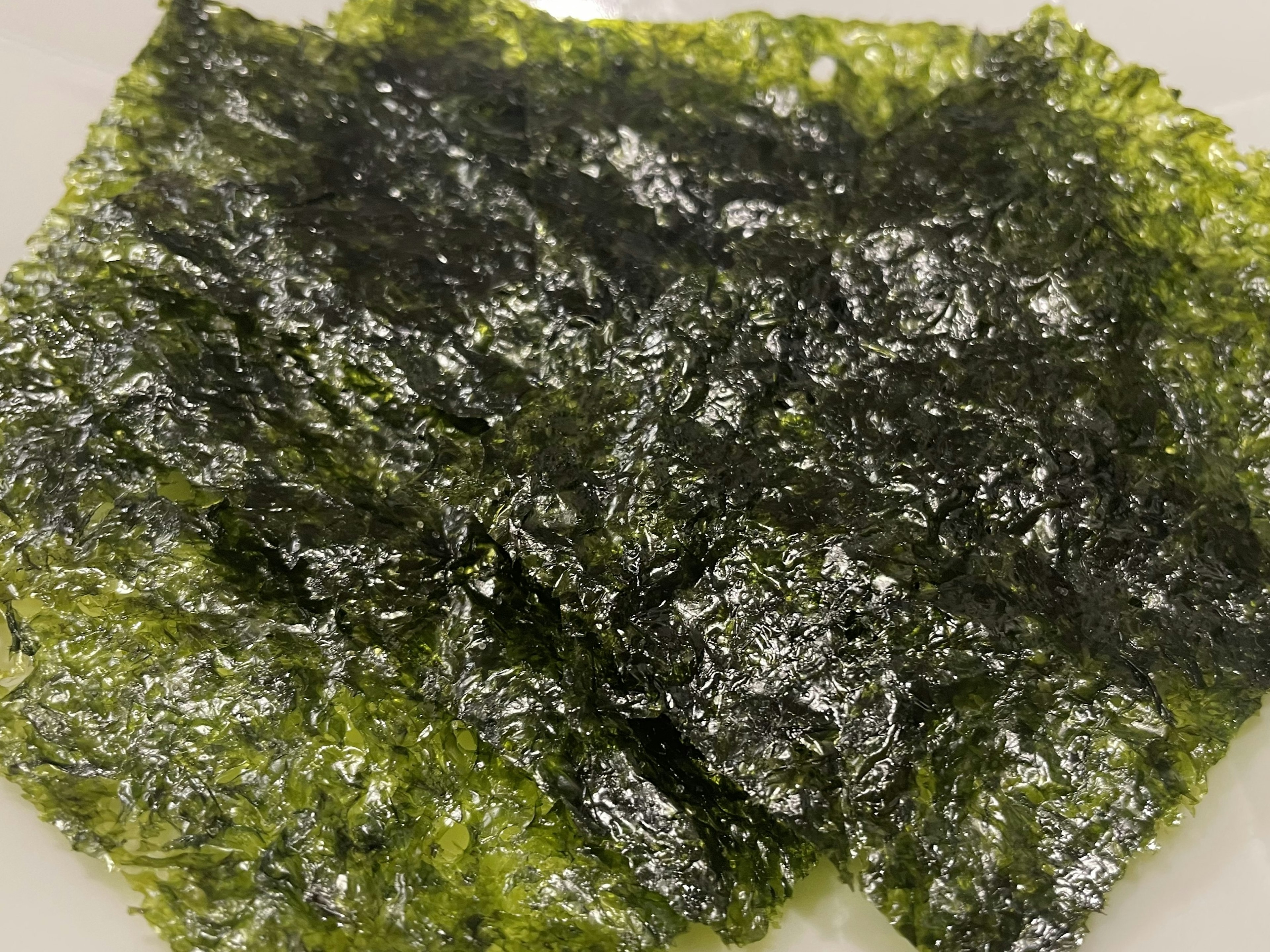 Close-up of dried seaweed sheet