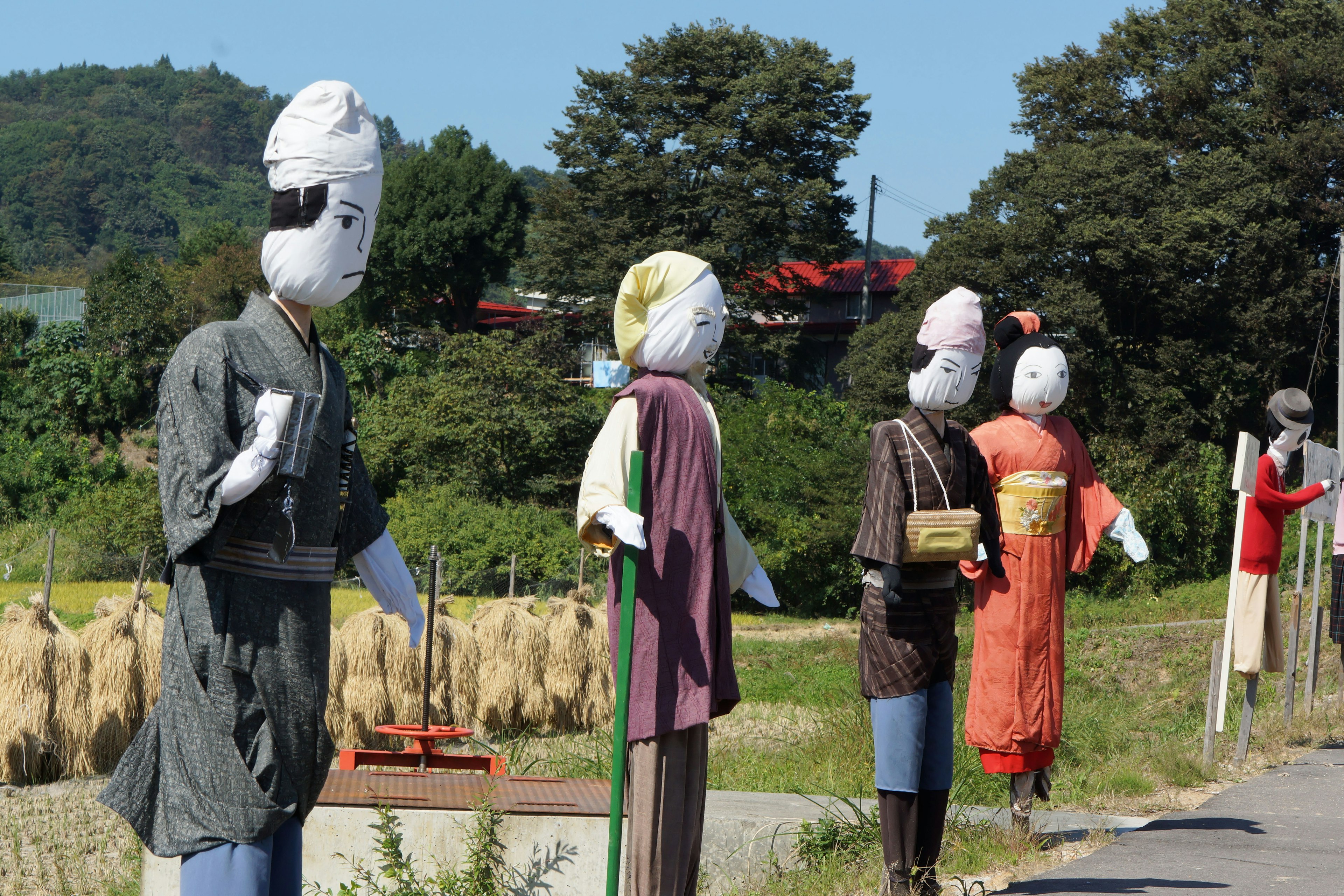 Pohon tradisional berdiri di samping sawah