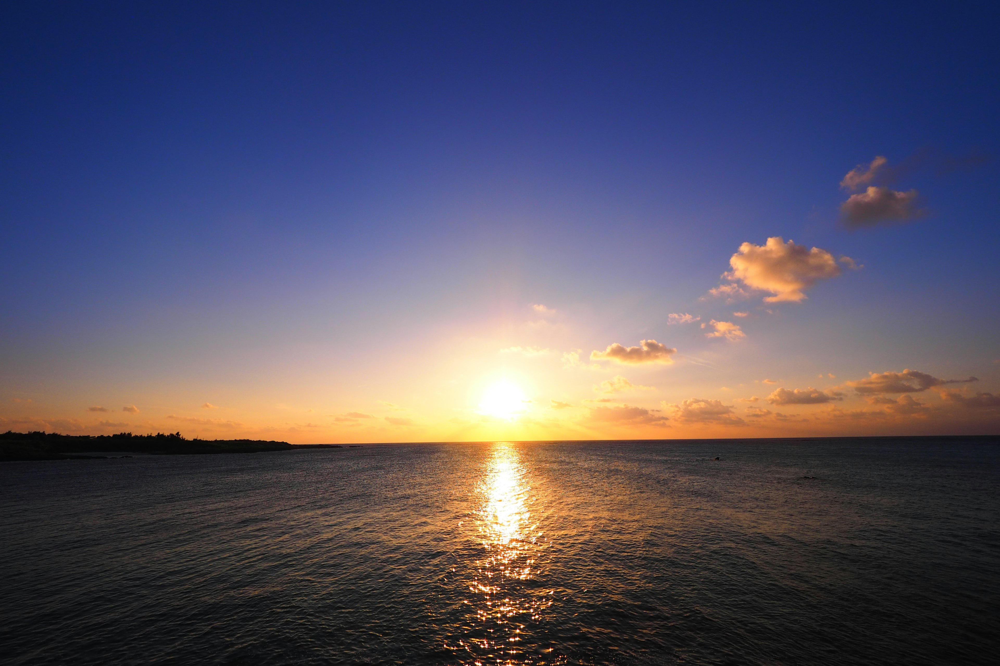 Beautiful sunset over the ocean with vibrant colors