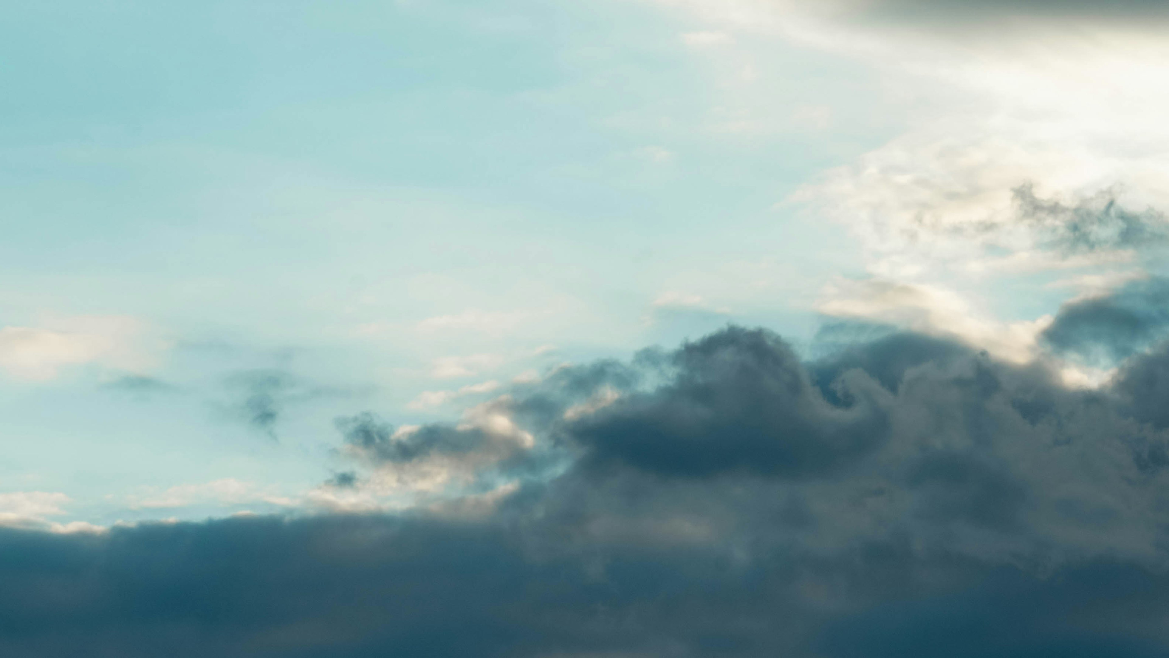 Beautiful contrast of blue sky and clouds